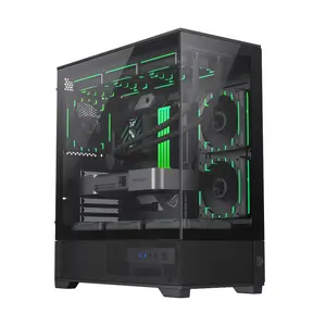 PC Case GameMax VISTA 2 AB Midi Tower — Black, ATX PSU, supports 3.5" HDD & 2.5" SSD, top 120/140 mm fans