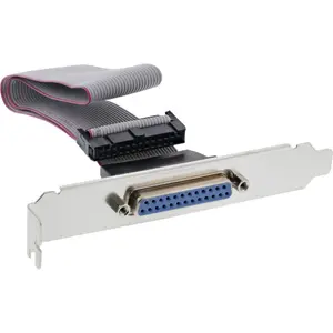Slot bracket cable Intos DB25 female to 26-pin header, 0.34 m, silver