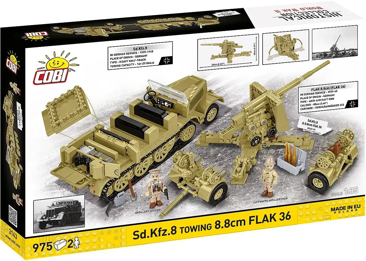 Cobi Sd.Kfz.8 Towing 8.8 cm Flak 36, 975 pcs Photo 7