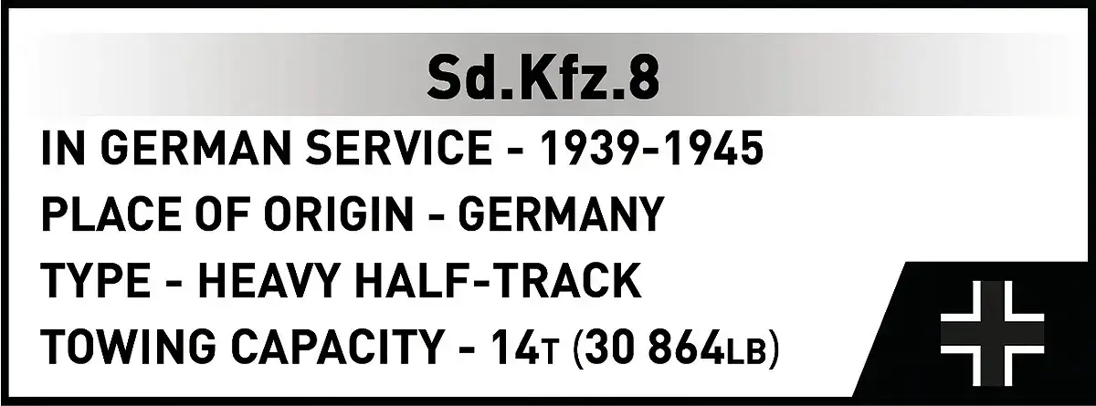 Cobi Sd.Kfz.8 Towing 8.8 cm Flak 36, 975 pcs Photo 16