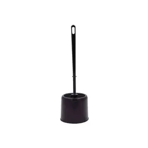 Tualetes birste ar turētāju Sauber modelis 24801067, melna, kompakta