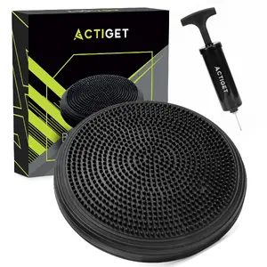 Sensoro spilvens ar pumpi Springos ACT0116 — PVC, Ø34 cm, augstums 7.5 cm, slodze līdz 210 kg, masāžas neslīdīga virsma