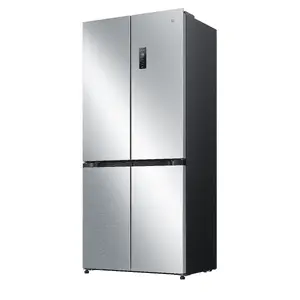 Brīvi stāvošs Side-by-Side ledusskapis Xiaomi Mijia Cross Door 502L — kopējais tilpums 502 L (dziļ. 326 L / sald. 176 L), No Frost, enerģijas klase E, augstums 191,2 cm, 37 dB, sudraba