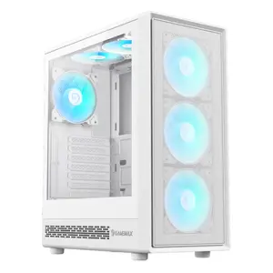PC Midi Tower GameMax Storm 2 AW — White, 3x120mm front + 1x120mm rear fans, ATX PSU, supports 3.5" HDD & 2.5" SSD