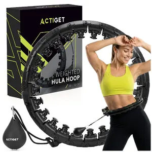Hula hoop with weight Springos ACT0136 — ABS, 24 parts, adjustable circumference 50–120 cm, 1 kg, inner Ø 30 cm