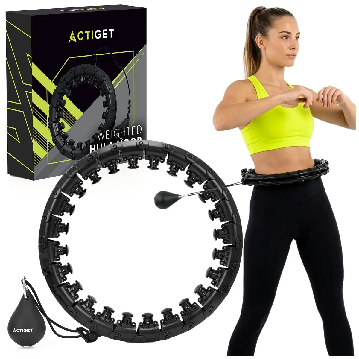 Hula hoop Springos ACT0136 — weighted, adjustable Photo 3