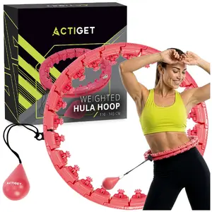 Weighted Hula Hoop Springos ACT0139 — adjustable 24-part ABS hoop, 1 kg, inner Ø 35 cm, circumference 55–133 cm