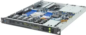 GIGABYTE E163-Z34-AAH1 1U Рековый сервер AMD SoC Socket SP5 Черный Стальной с поддержкой процессоров AMD EPYC 9004 и 9005 DDR5-SDRAM