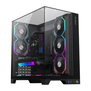 PC Case GameMax Infinity Pro BK Midi Tower Black — ATX PSU, supports 2x 120 mm rear fans, 3.5" HDD, 2.5" SSD, 272×418×454 mm