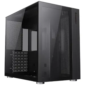 Datora korpuss GameMax Infinity BK Midi Tower — melns, ATX barošanas bloks, atbalsta 3.5" HDD un 2.5" SSD, aizmugurējais 120 mm ventilators