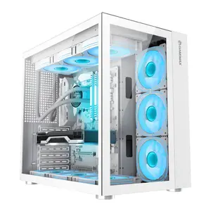 PC Case GameMax Infinity WH Midi Tower — White, ATX PSU, supports 3.5" HDD & 2.5" SSD, 273×420×399 mm