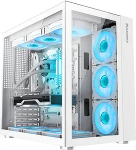 PC Case GameMax Infinity WH Midi Tower — White, ATX PSU, supports 3.5" HDD & 2.5" SSD, 273×420×399 mm