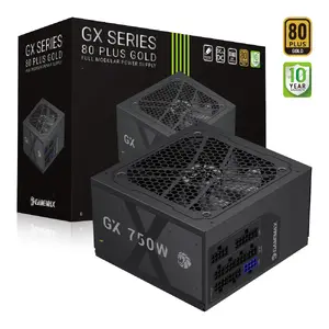 Блок питания GameMax GAMEMAX GX 750GF — 750 Вт ATX, модульные кабели, сертификация 80 PLUS Gold