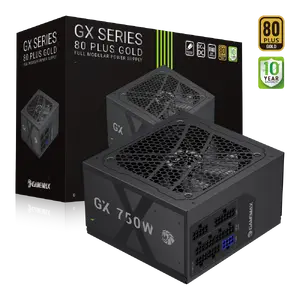 Блок питания GameMax GAMEMAX GX 750GF — 750 Вт ATX, модульные кабели, сертификация 80 PLUS Gold