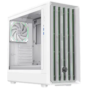 PC Midi Tower Case GameMax CLAW 460 WH — White, ATX PSU, 3×140mm front, 1×120mm rear, supports 3.5" HDD and 2.5" SSD