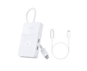 USB-концентратор D-Link DUP-501 с интерфейсами USB Type-A, USB Type-C и HDMI, скорость передачи данных 5000 Мбит/с, белый