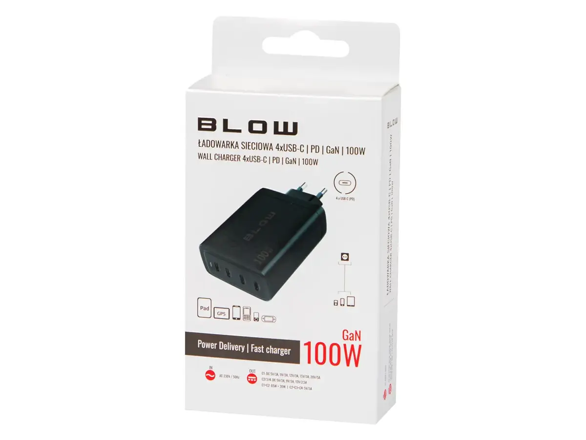 BLOW Сетевое зарядное 4×USB‑C PD 100W GaN Photo 2