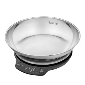 Kitchen scale SALENTE Rimare — max 5 kg, stainless steel bowl, black housing