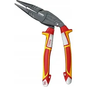 Pliers FELO VDE 200 — insulated bent/offset pliers, 200 mm