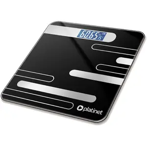 Svari PLATINET PBS26B — melni digitālie vannas istabas svari