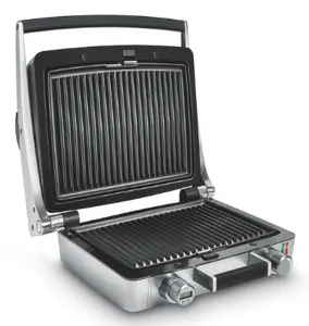 Fritel CW 3627 Контактный гриль Серебристый Прямоугольный 1600 Вт с крышкой Регулируемый термостат