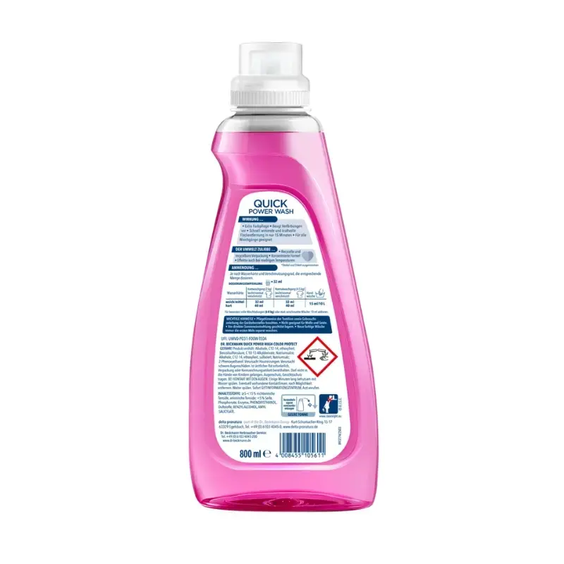 Жидкое средство dr. beckmann Quick Power Wash 800 мл Photo 2