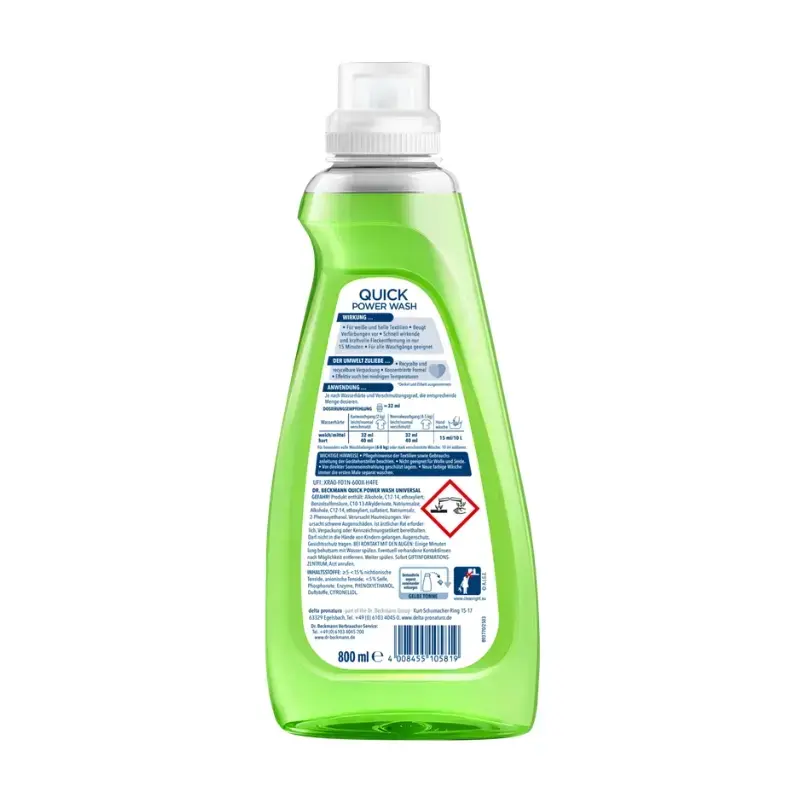 dr. beckmann Quick Power Wash Universal 800 ml Photo 2