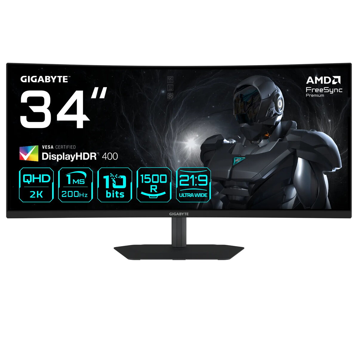 GIGABYTE G34WQC2 34" Izliekts spēļu monitors