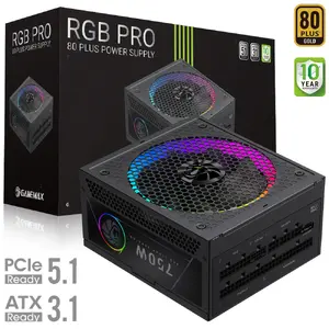 Блок питания GameMax GAMEMAX RGB PRO 750G, ATX, 750 Вт, RGB-подсветка
