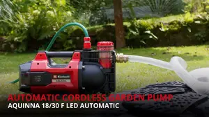 Garden pump EINHELL AQUINNA 18/30 F LED AUTOMATIC — cordless 3000 l/h, 28 m head