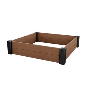 Keter border for modular square flower bed Vista Modular 122×122×27 cm brown (damaged packaging)