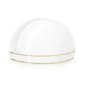 Porcelain Napkin Holder Wilmax Diamond 12 x 7.5 cm, white with gold decor