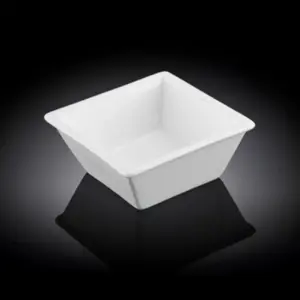 Porcelain Snack Dish Wilmax GB75WL-992387A 250 ml, square 11×11×4.5 cm, white