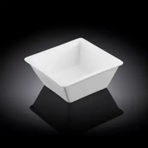 Porcelain appetizer/snack bowl Wilmax UZKODU TRAUKS 150 ml 9.5×9.5×4 cm square white