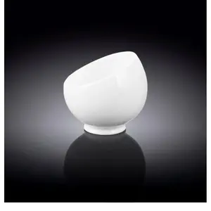 Porcelain sugar bowl Wilmax OLIVIA 8.5×9 cm without lid for sugar lumps, white