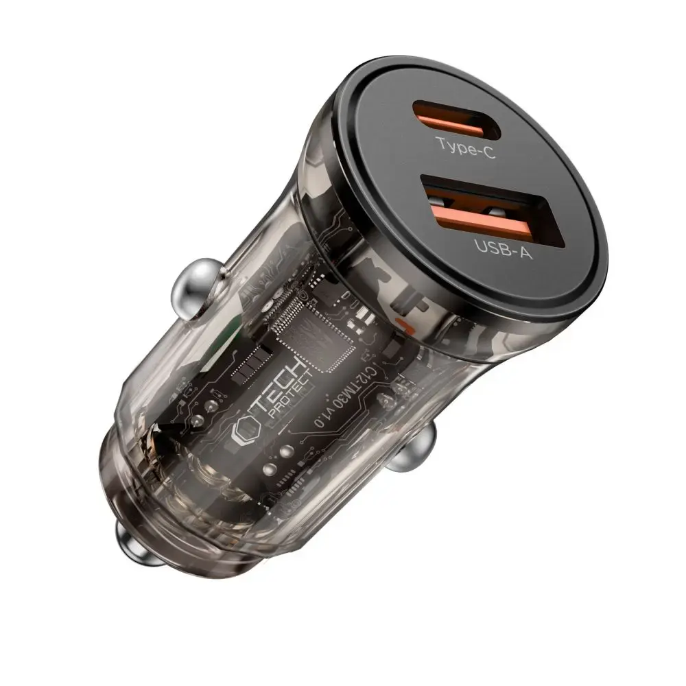 Tech-Protect CC01 30W Car Charger USB-A + USB-C Photo 2
