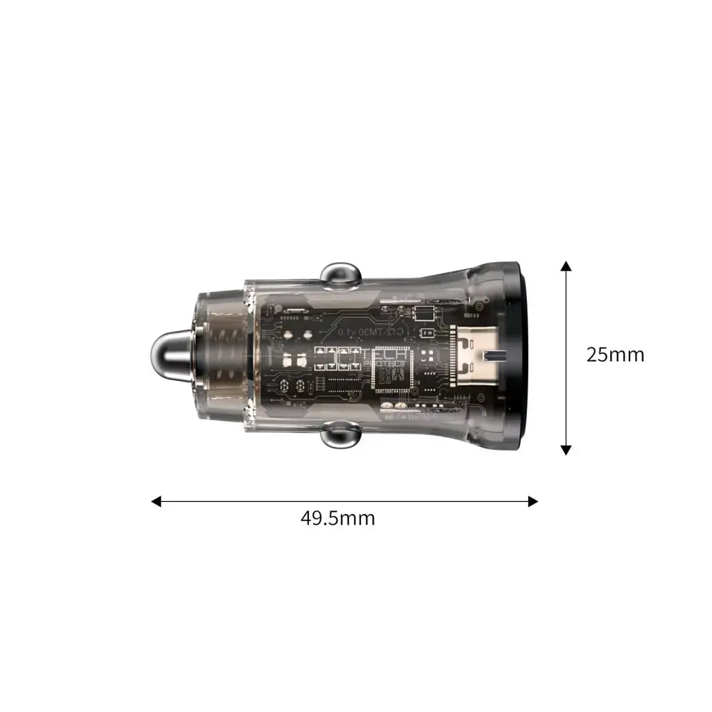 Tech-Protect CC01 30W Car Charger USB-A + USB-C Photo 3
