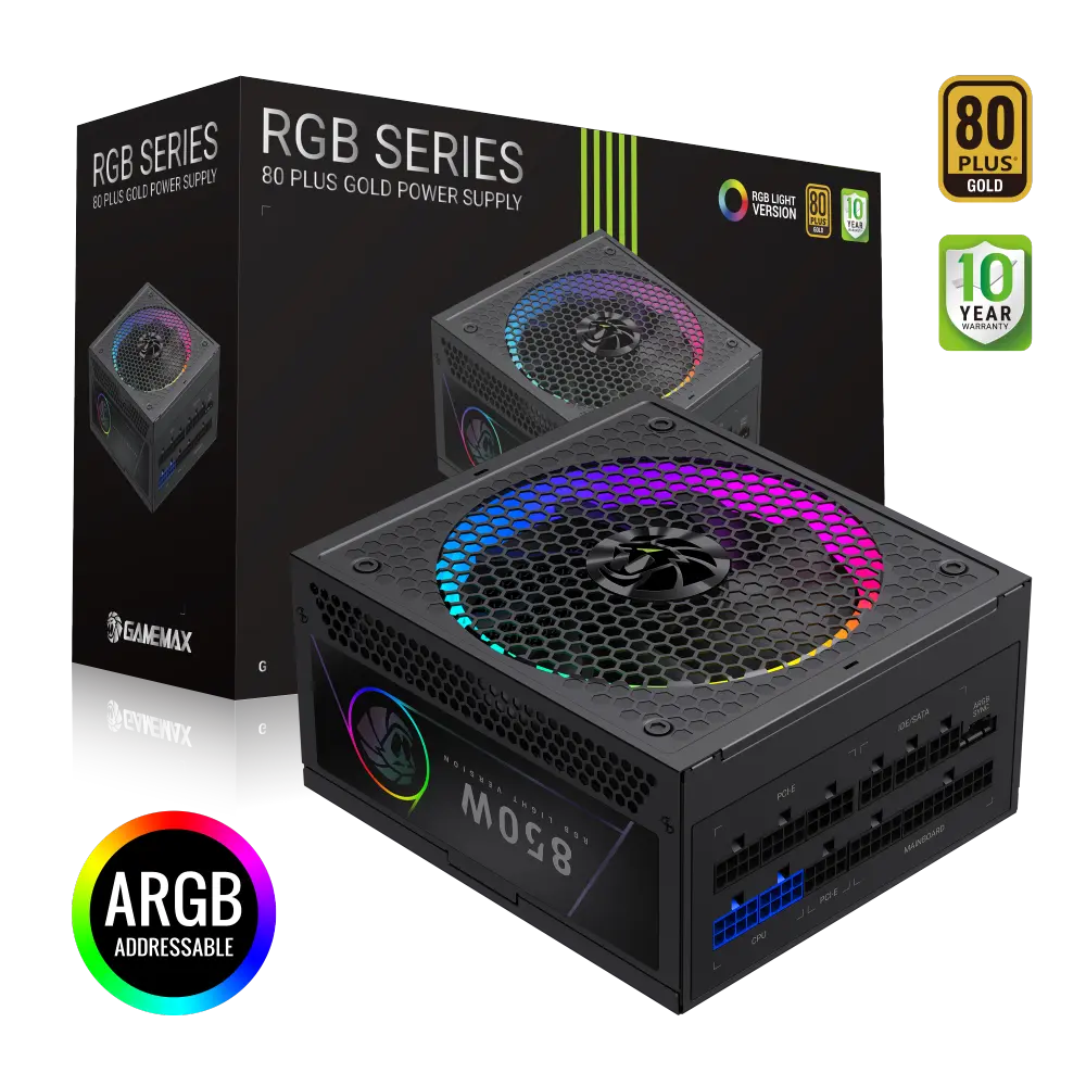 Barošanas bloks GameMax GAMEMAX RGB 850G