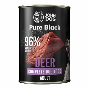 Wet dog food john dog Pure Black adult — venison, 400 g
