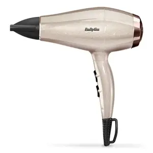 Hair dryer BABYLISS 5914PE — 2000 W, DC motor, 3 heat levels, 2 speeds, cool shot, Black/Gold/Rose Gold
