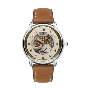 Zeppelin watch New Captain's Line 86585 42mm stainless case analog timepiece