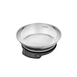 Kitchen scale Evolveo Rimare 5 kg capacity with stainless steel bowl, black/steel