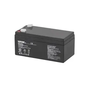 Akumulators VIPOW 12V 3.3Ah GEL VRLA ar spailēm T1 (4.75 mm)