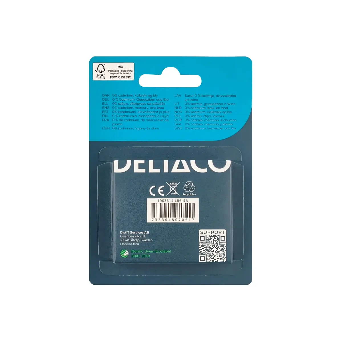 Deltaco LR6-4B household battery LR6-4B Photo 2