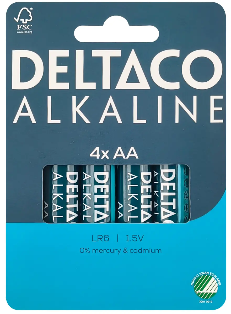 DELTACO LR6-4B AA Sārmu vienreizējās lietošanas