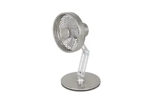 Настольный вентилятор Unold STEEL FLEX 86705 — 14 см, 4 Вт, Li‑ion 2200 мА·ч, хром