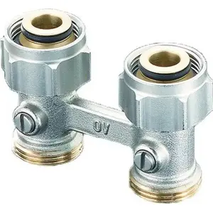 Oventrop Multiflex F double straight radiator connection with short nipples (DWZ) model 1015813