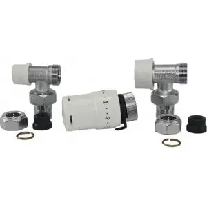 Angular valve set for copper pipes ARCO TEIDE TERMO PLUS with M28 thermostatic head (KCT05)