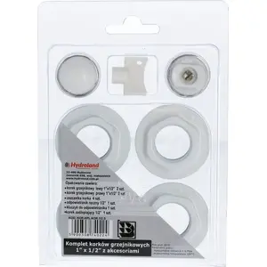 Hydroland radiator fitting kit KOR.KPL.S.P — replacement bleed valve, gaskets and reducing plugs
