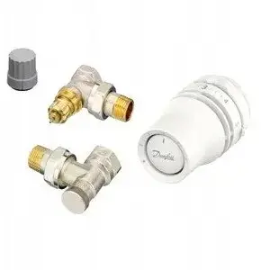 DANFOSS RA-FN 15 A + RLV-S + REDIA click (S) three-piece angled 1/2" valve set